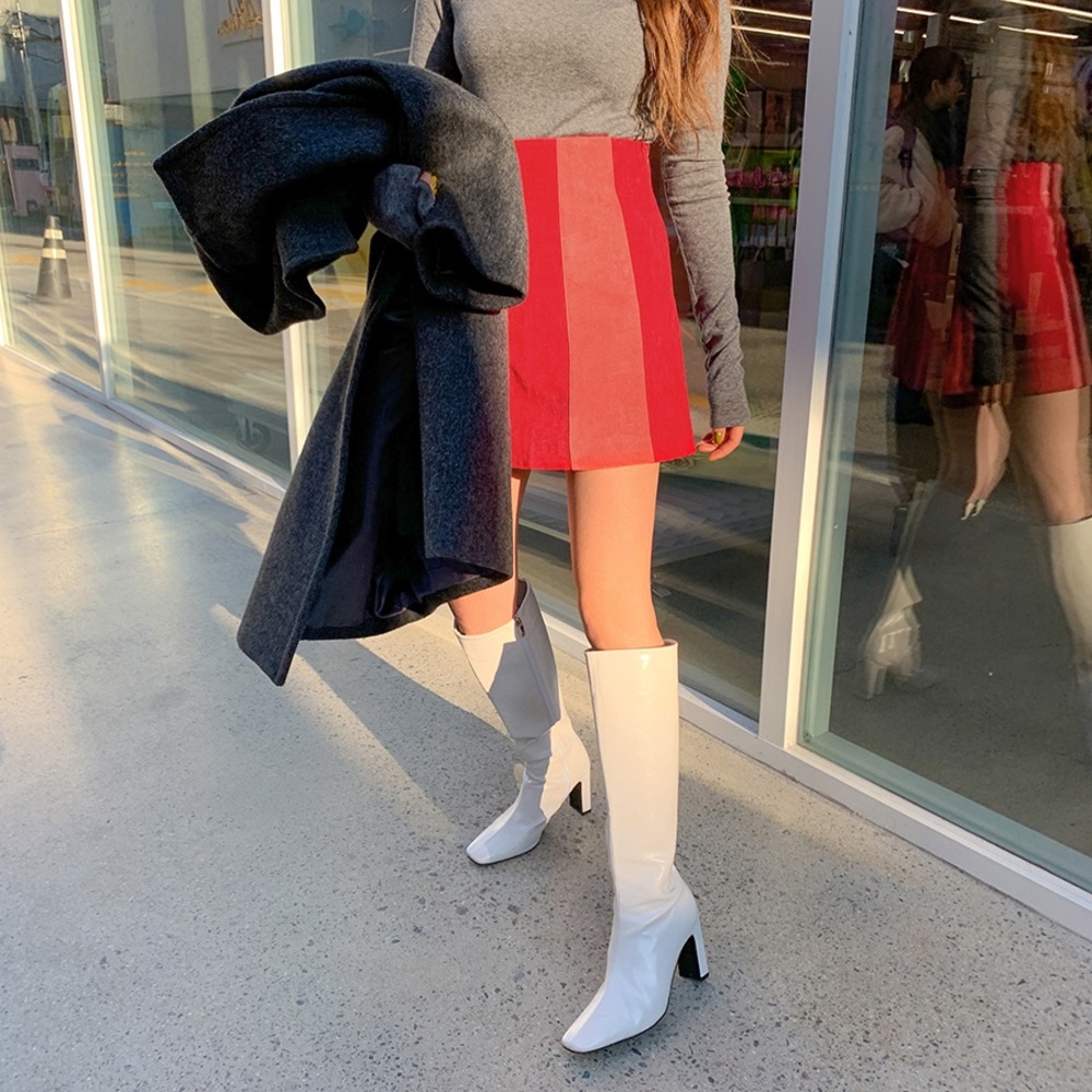 Stylenanda colour block skirt